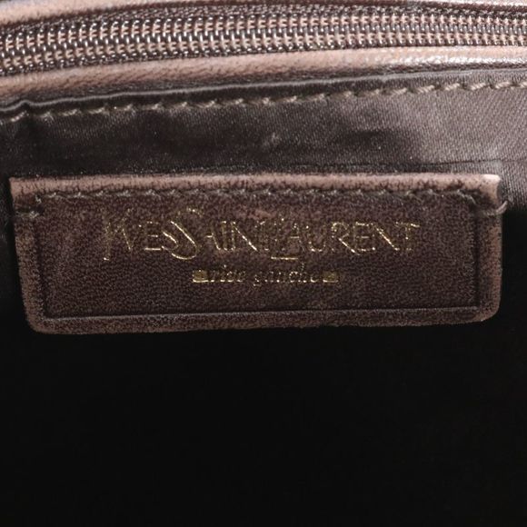 Yves Saint Laurent Rive Gauche Muse Leather Tote Bag Shoulder Brown A4 Ladies - Picture 8 of 9